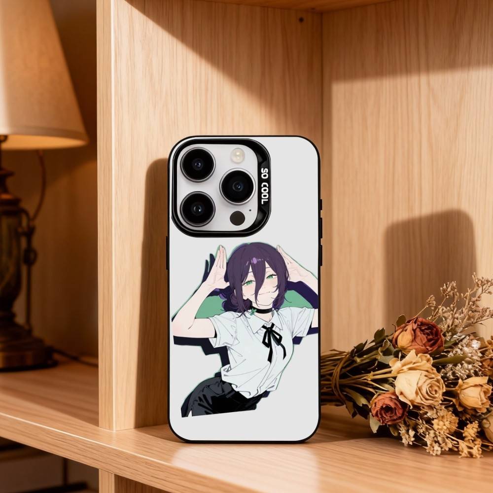 

Чехол для телефона C-Chainsaw M-Man R-Reze Для iPhone17,16,15,14,13,12,11 Plus,Pro Max Черный Конфетный серебристый чехол для телефона iPhone15promax