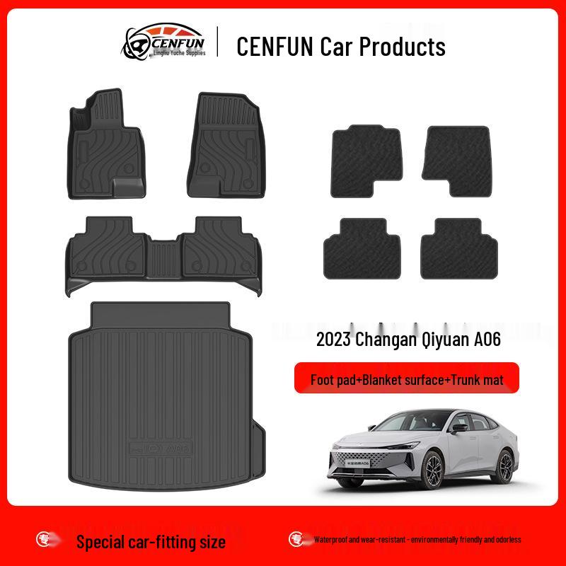 2023 Changan Qiyuan A06 Car TPE Eco-Friendly Floor & Waterproof Trunk Mats - Galaxy Carpet Design