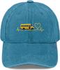 School Bus Driver Heartbeat Heart Baseball Cap Polyester Casual Adjustable Gift Hat for Adults