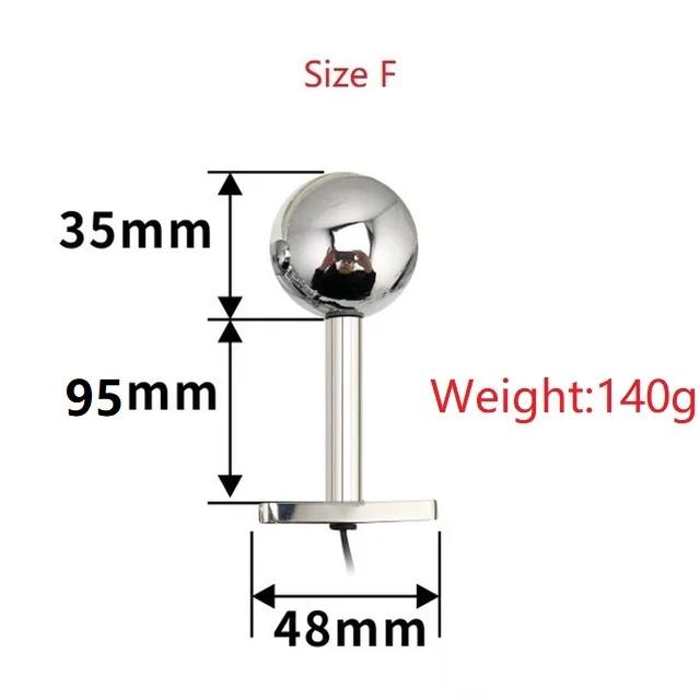 New Bi-polar electro shock Vaginal tight Huge Butt Plug Metal Anal beads Prostate Electrical Stimulation G spot medical Sex Toy