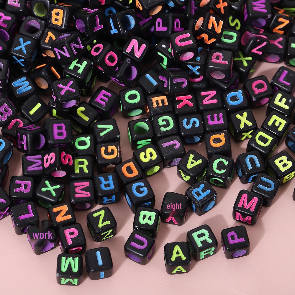 Acrylic Letter Beads for Kids' Jewelry Making – Educational DIY Beading Accessories