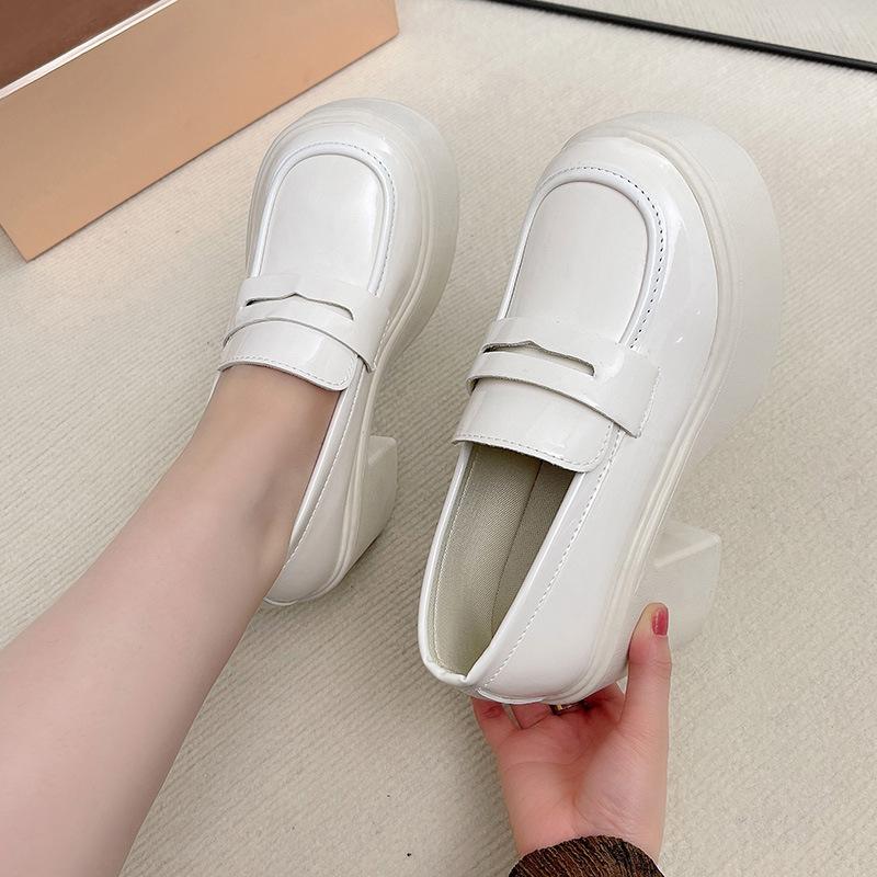 Luxury Women Loafers 2025 Spring British Style Platform Mary Jane Heels Woman Japanese Uniform Lolita Shoes Women Nautical Shoes