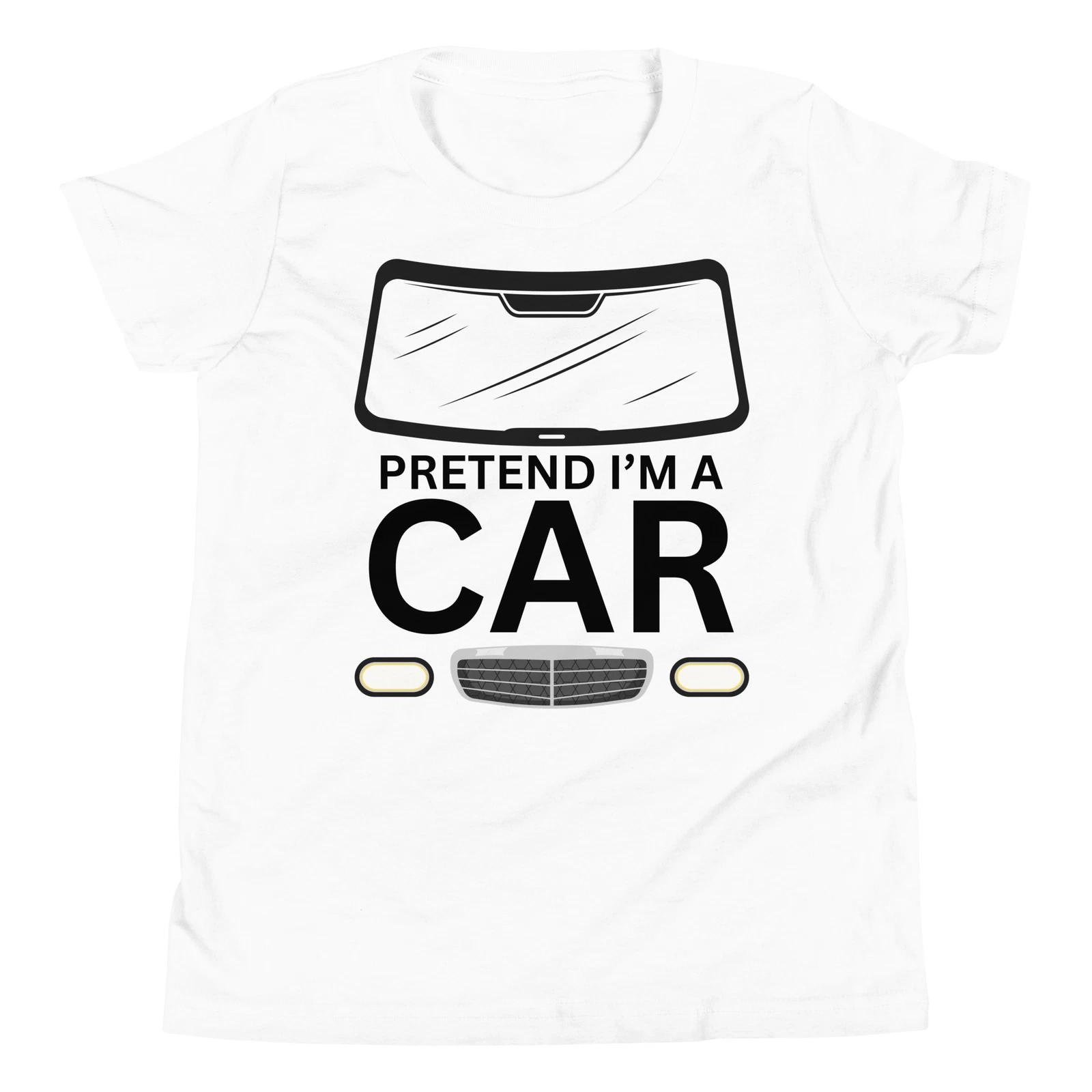 Pretend I m a Car Funny Lazy Halloween Costume Novelty Youth T-Shirt 110