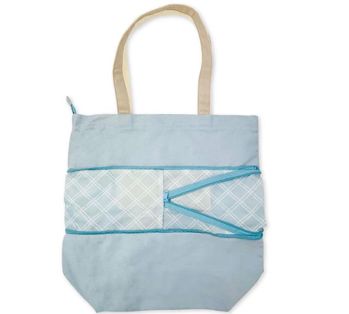 Mofusand Stretchable Tote Bag L Size ( Blue ) Japan NEW
