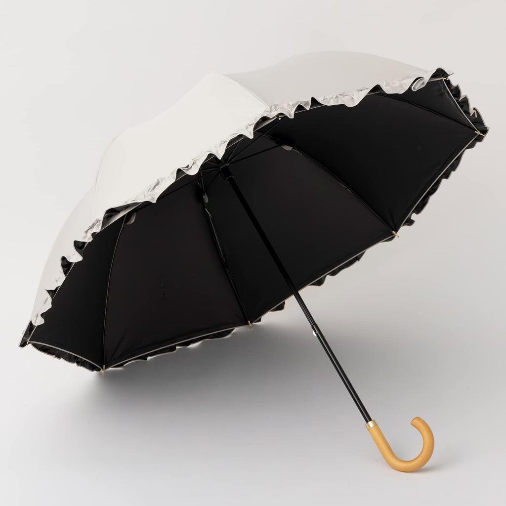 Cool Plus Compact Long Umbrella with Suitable for Both Sunny and Rainy 50cm x 8 Light UV Cut Grade 1 Light Slide Short UV-Blocking, Heat-Blocking,