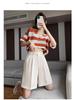 Women's High-Waist Black Bermuda Shorts: Summer, Loose, Straight-Leg, Slimming A-Line, Hong Kong Style.