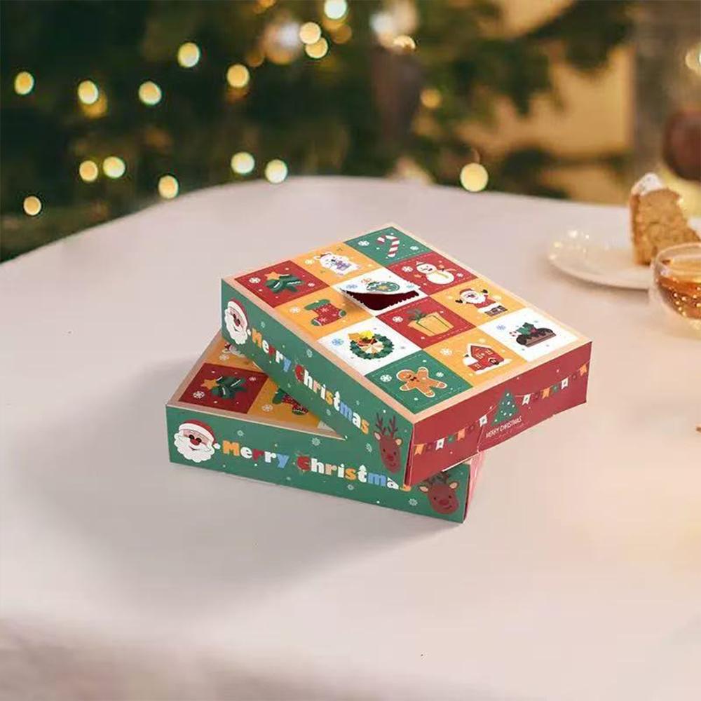 Runtow 5Pcs Christmas Surprise Hole Box 12Grid Christmas Advent Calendar Box Home Christmas Party Gift Box 2025 Christmas Gift