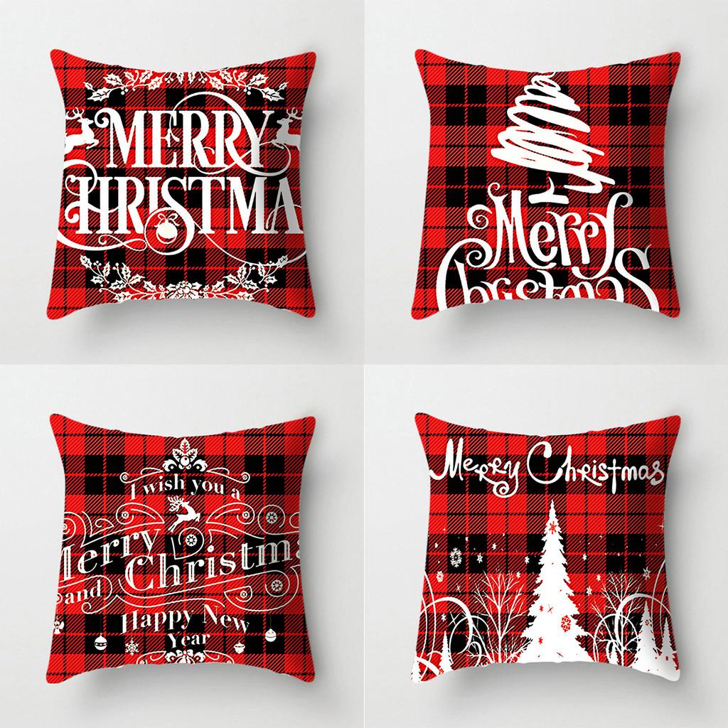 Popular Christmas Pillowcases for Holidays Santa Claus Linen Home Decoration Pillowcases