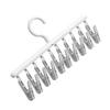 Socks    Multifunctional 360 Degree Rotating 10 Clips Socks Drying Rack for Dormitory Home Balcony