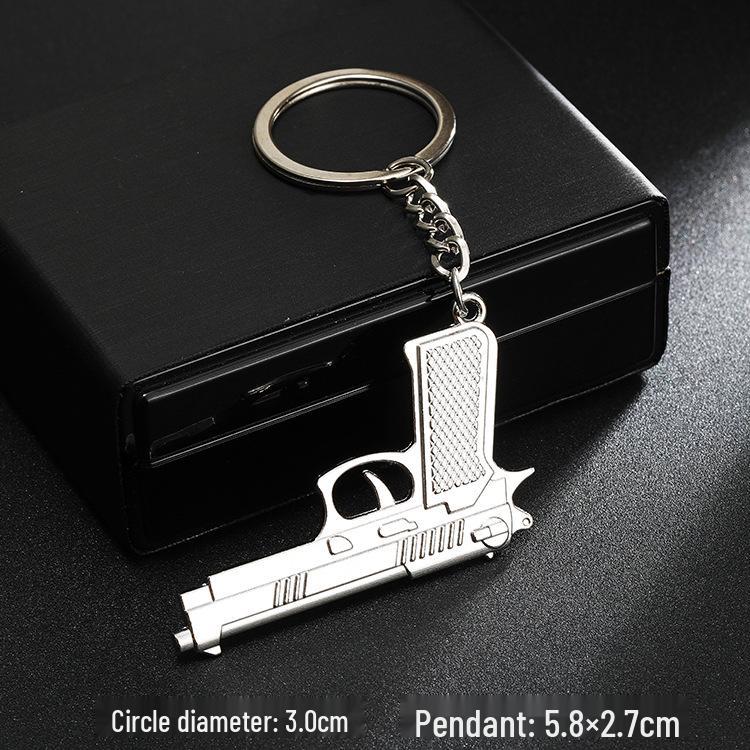 European & American Rock Guitar Keychain: Hip Hop Drip Oil Alloy Pendant Charm for Women's Bags