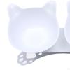 Cat Elevated Double Bowls Raised Pet Feeder Removable Portable Tilted Water Dispenser Supplies
