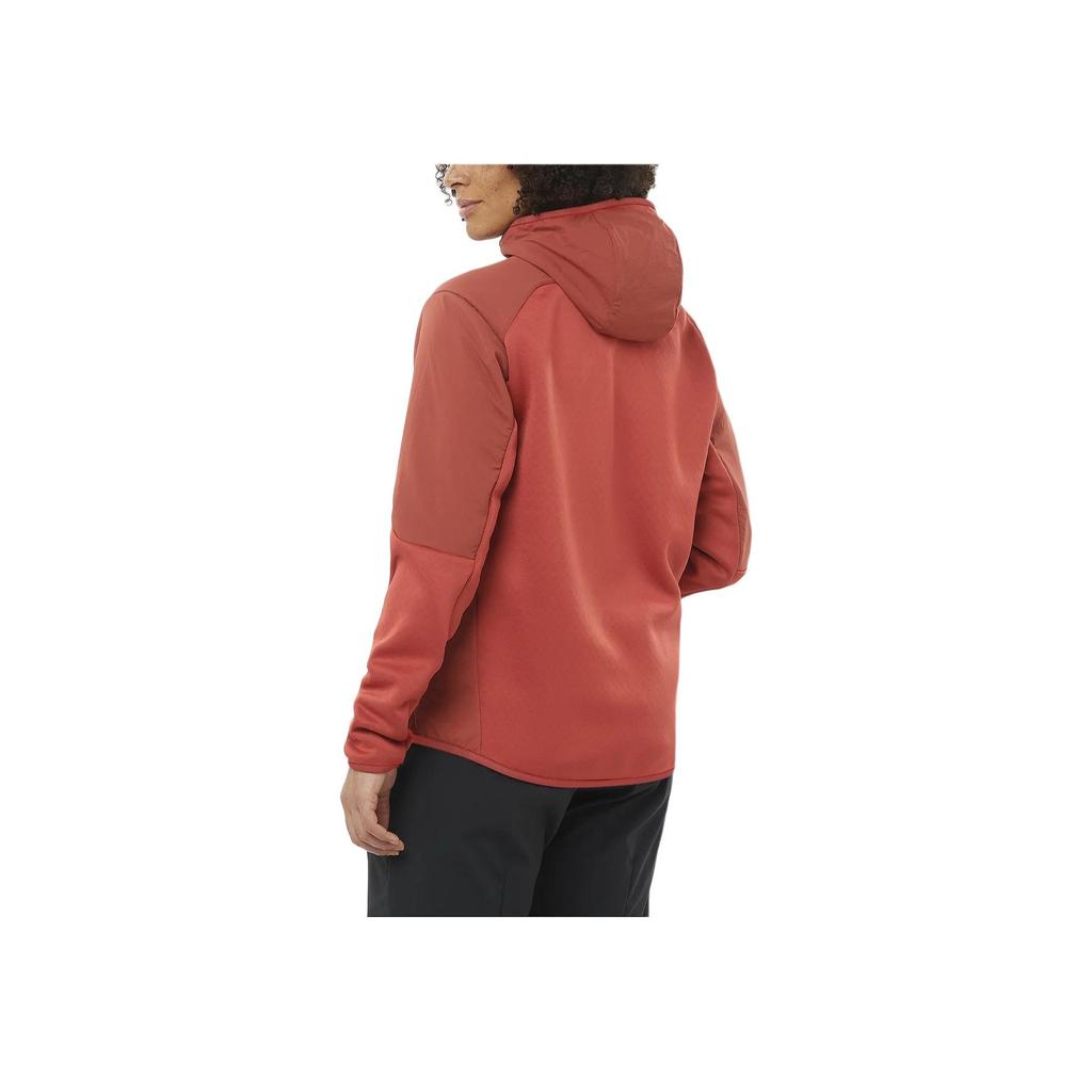 Salomon Outline Warm Hybrid Zip Breathable Hooded Long Sleeve Jacket Women jackets Tandoori-Spice LC2326200