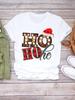 Printed Lady Clothing Fashion Christmas Women Plaid Truck Tree Trend 90s Short Sleeve TShirts New Year Graphic T Top Tee