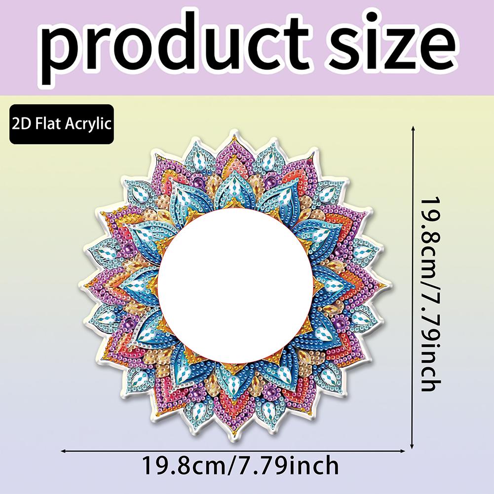 

DIY Diamond Painting Mirror Kit Christmas Diamond Art Painting Mirror Versatile Diamond Makeup Mirror Home Decoration