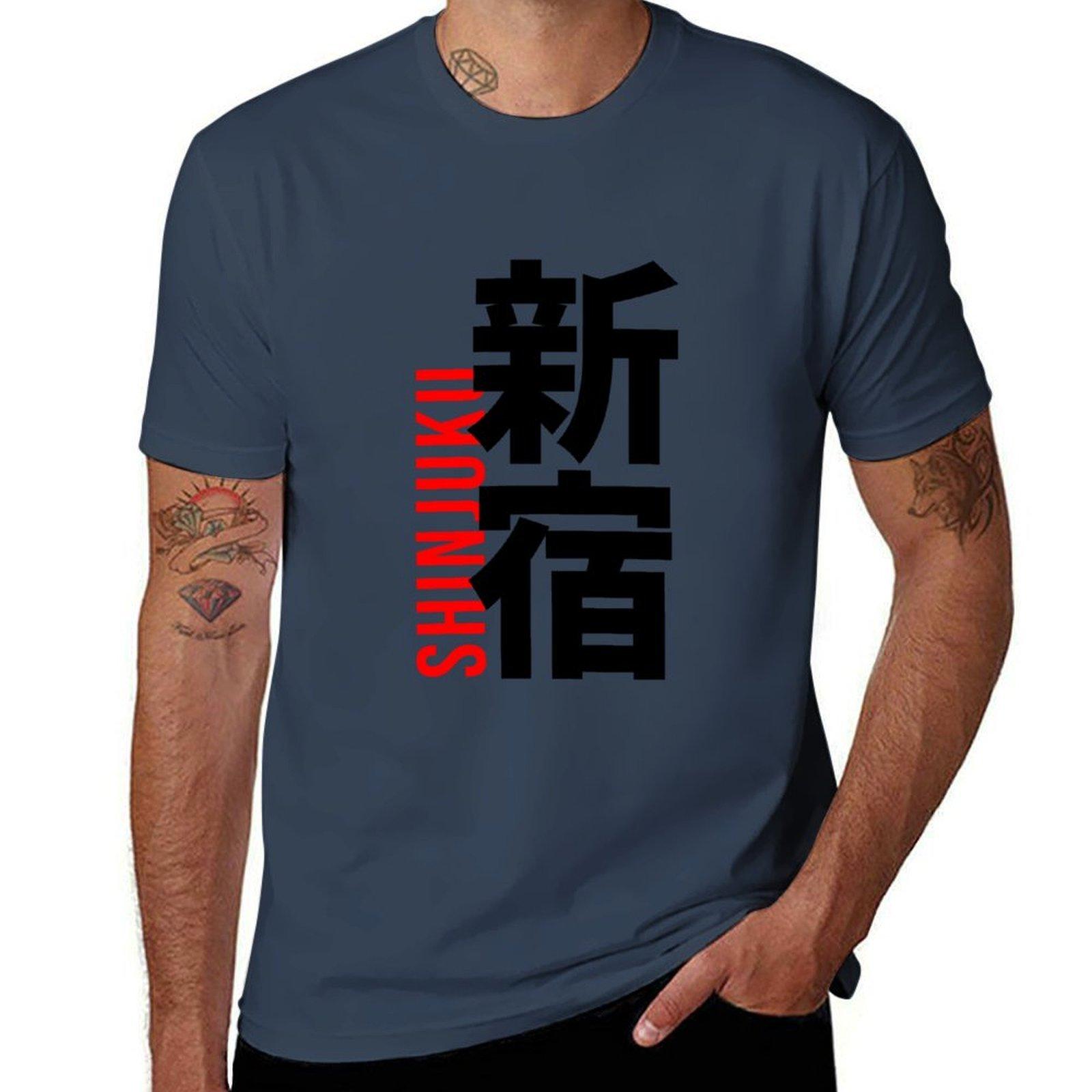Shinjuku text with japanese text TShirt t shirts for Unisex slim fit printed t shirts for Unisex TShirt S