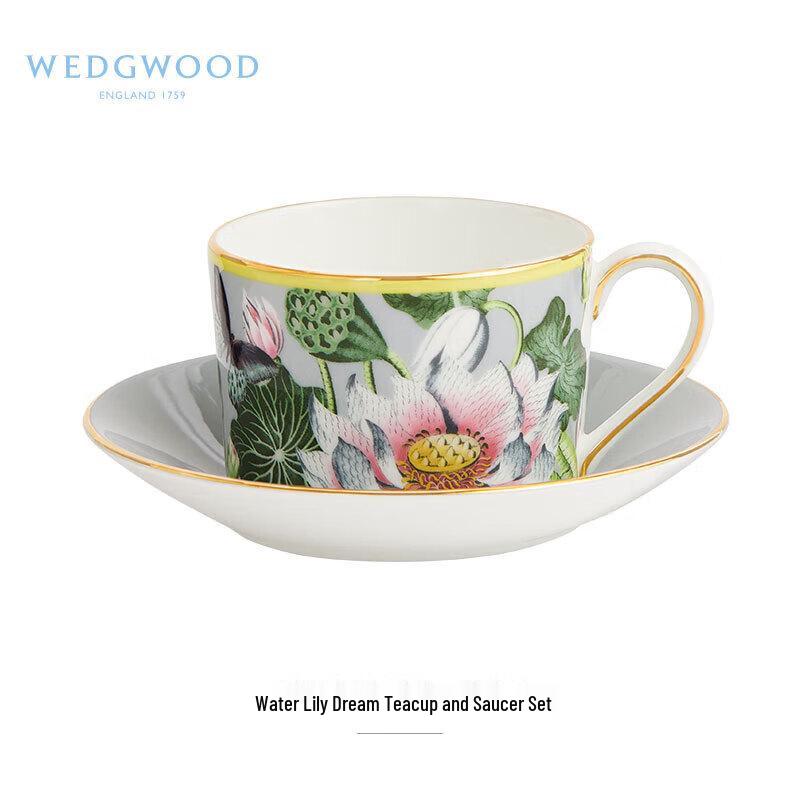 Wedgwood Water Lily Dream Coffee Cup & Saucer Set