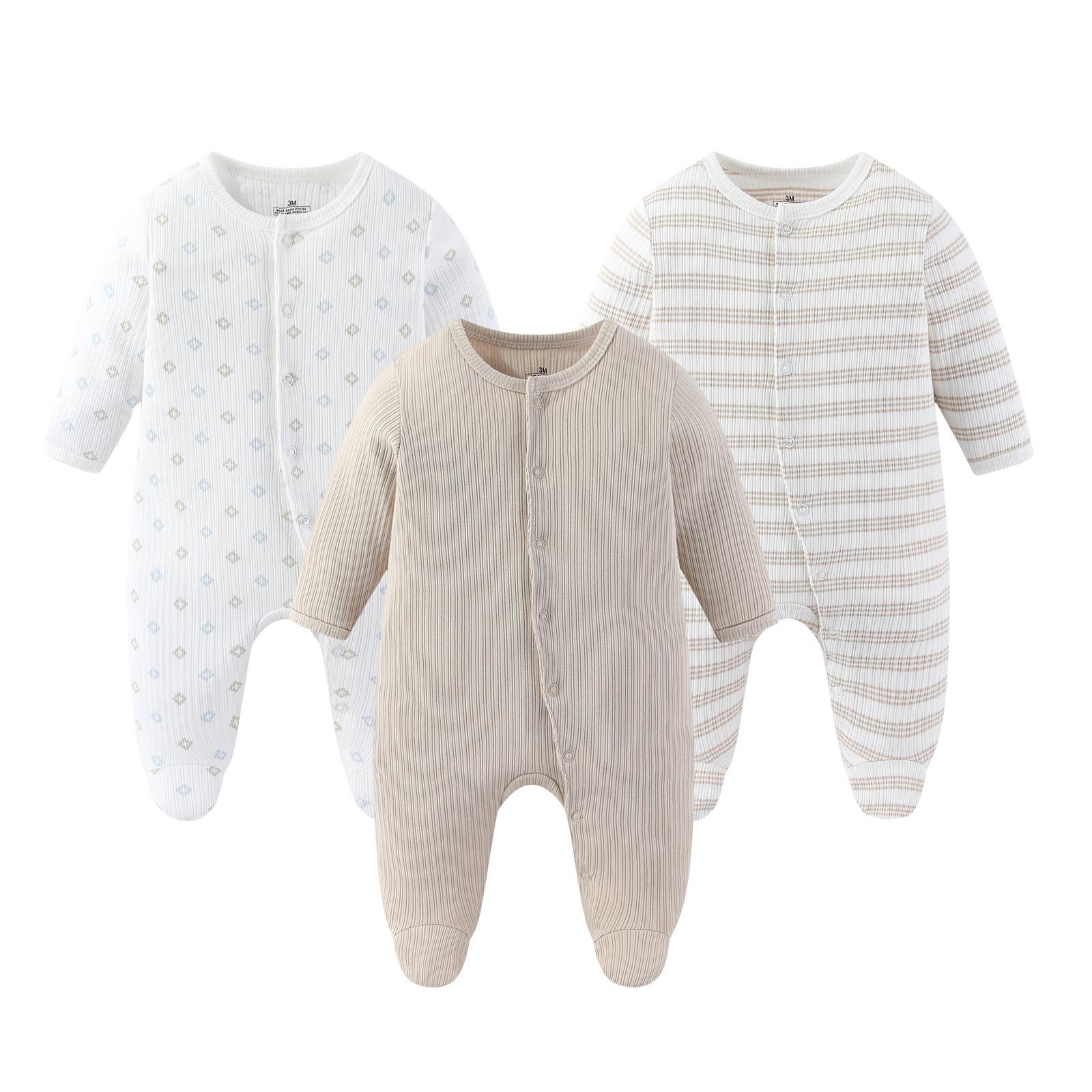 

Kiddiezoom Комплекты одежды для новорожденных из 3 предметов, 100% хлопок, одежда для девочек, комбинезоны с длинными рукавами, с рисунком на осень и весну 12M