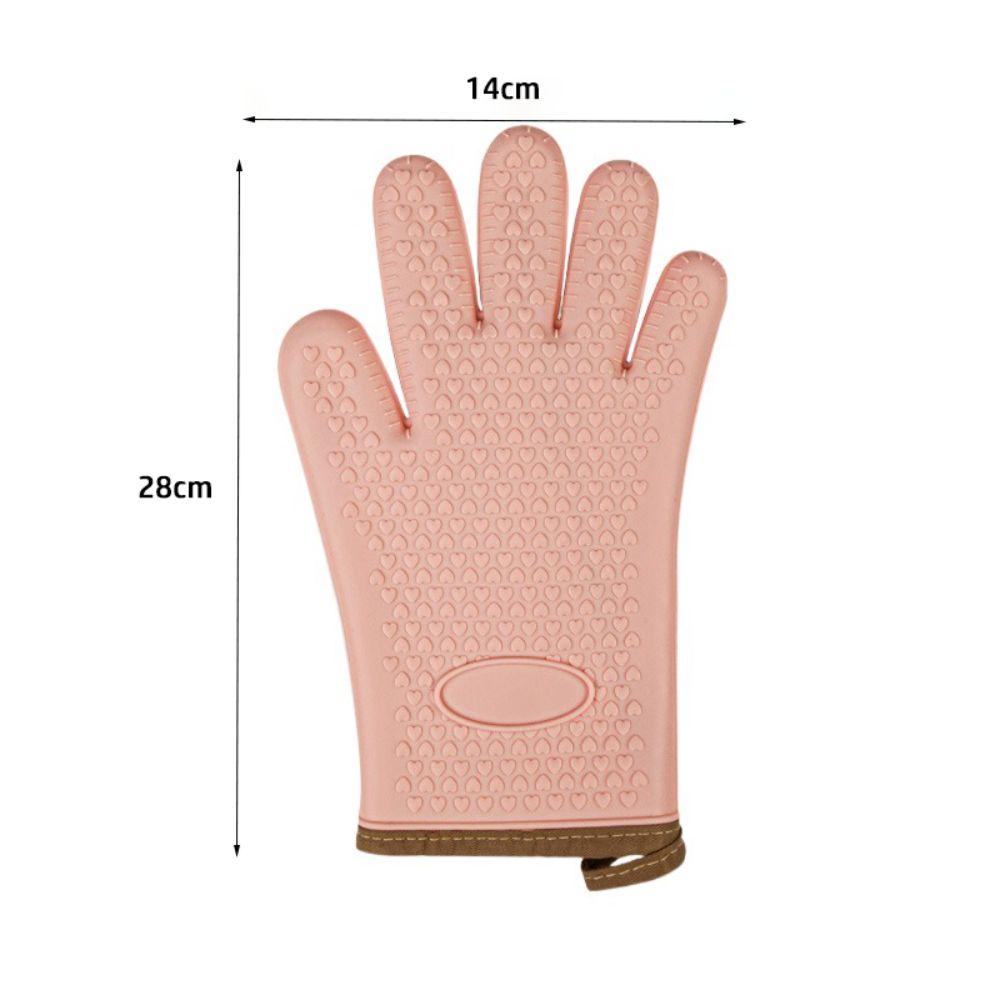 Anti-scald Heat Insulation Mitts Silicone Microwave Oven Baking Gloves New BBQ Gloves Kitchen