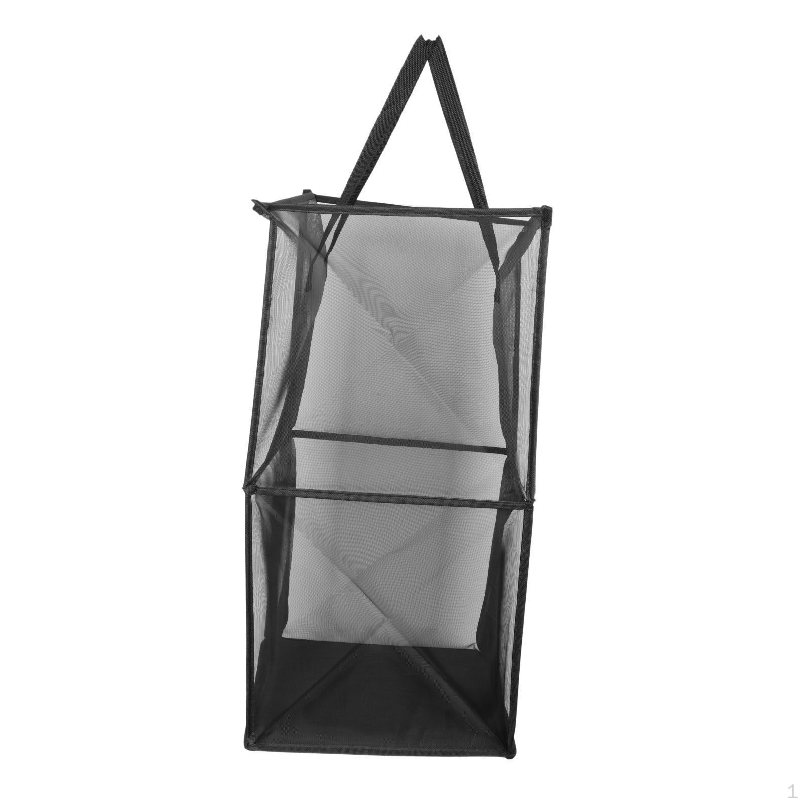 

Складная корзина для белья, переносная складная корзина для хранения вещей для путешествий, общежития, Black 33cmx33cmx66cm