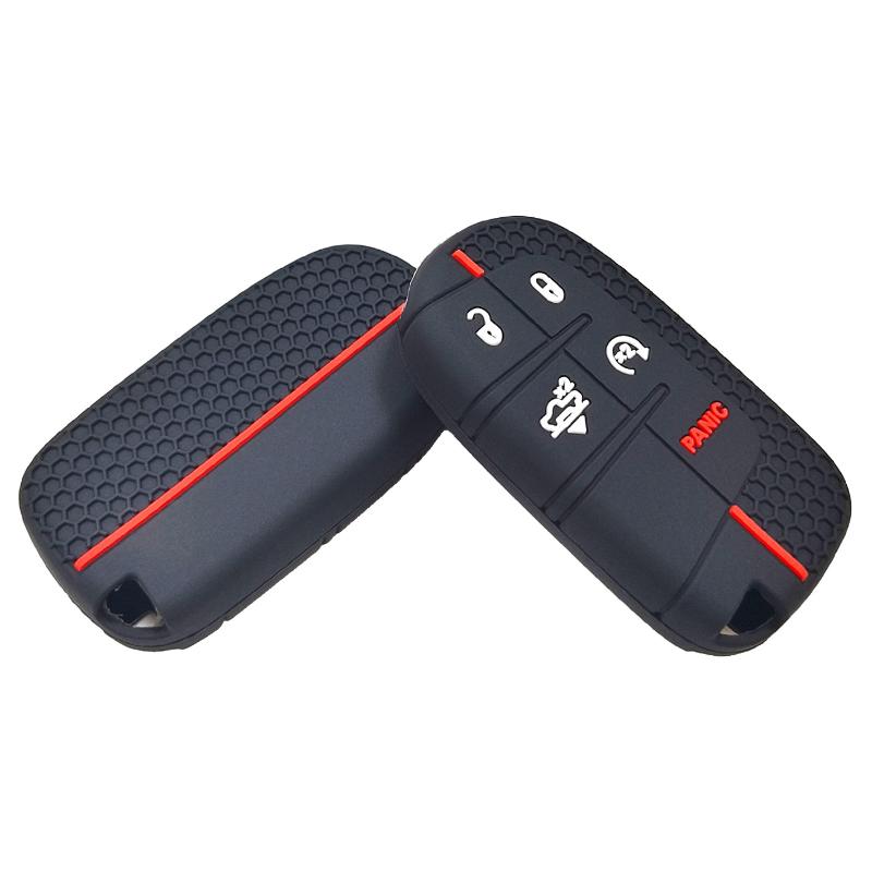 1Pcs For Renegade Compass Grand Cherokee Chrysler 300C Wrangler Dodge Accessary Silicone Remote Control Car Key Cover Case