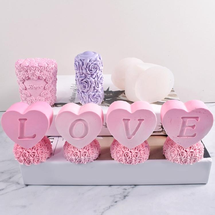 Valentine's Day Candle Silicone Mold for Handmade Chocolate Decoration Mould