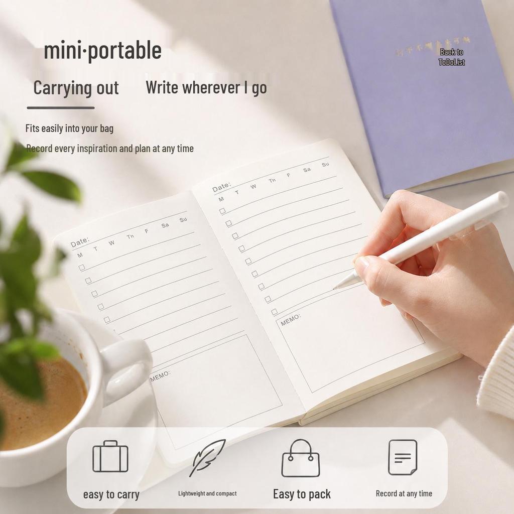 Custom A6 Portable Daily Business Planner - Small Pocket Notebook with Logo Printing