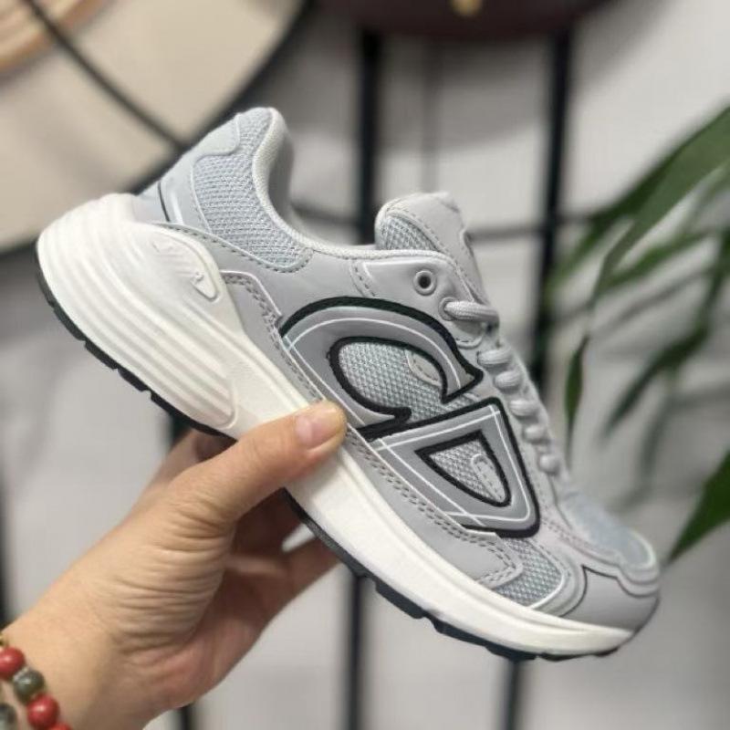 New versatile fashion casual men's and women's trend breathable sports shoes dad letter b30 heightening shoes