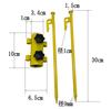 Tent Pole Fixing Hardware, Color Holder, 1 Piece + 2 Steel Pegs (30cm), Set for Canopy Pole Fixing (yellow)