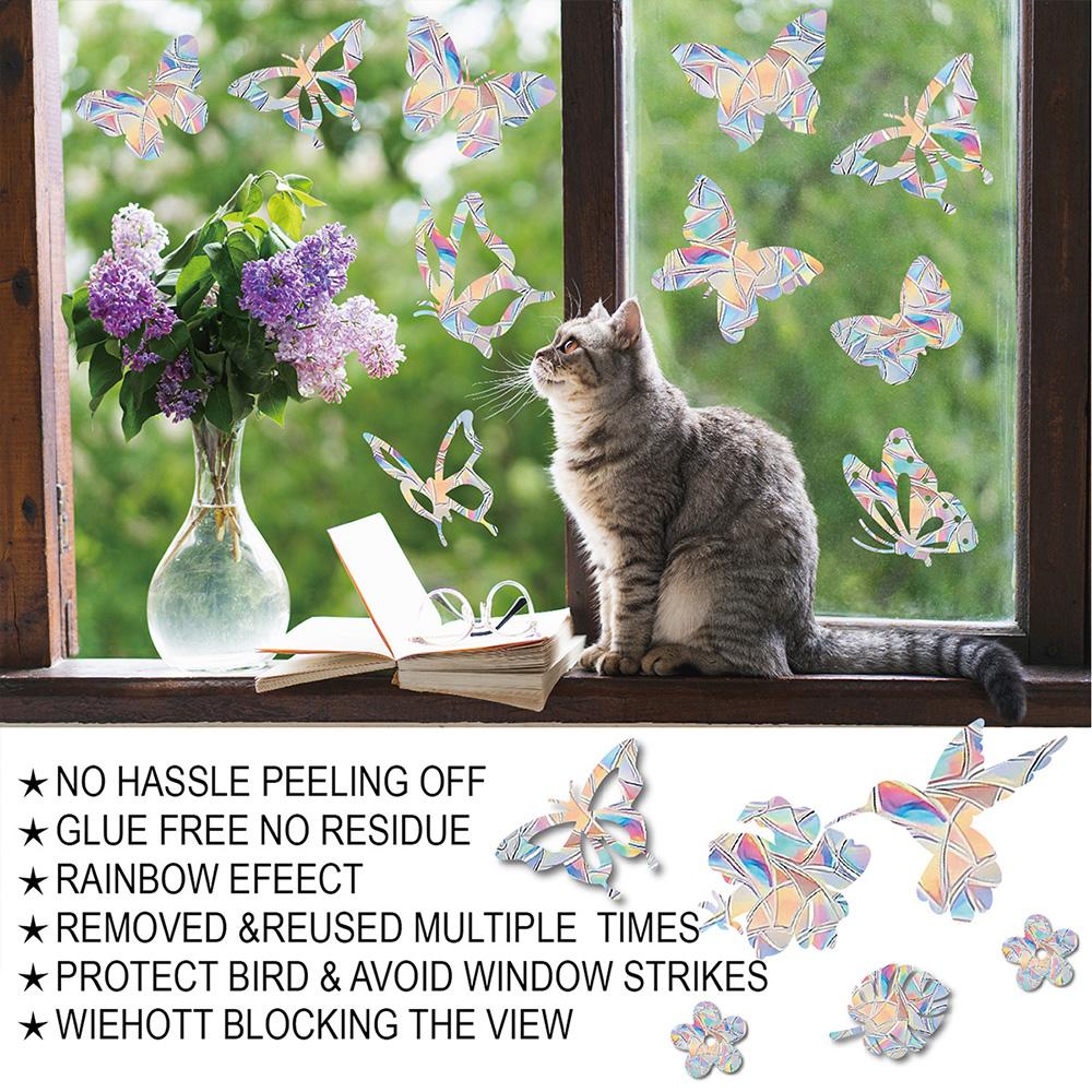 Fenstersticker Anti-Kollisions-Aufkleber Regenbogen-Fensterwarnaufkleber Geschenk für Freund Einweihung
