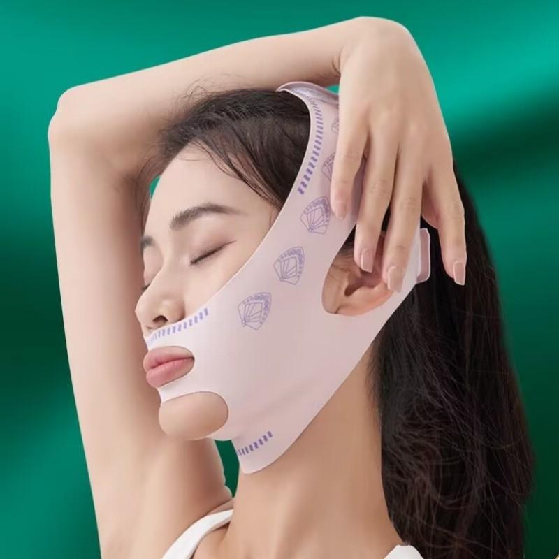 

Эластичный бандаж для похудения лица, бандаж для сна, подтягивающий бандаж, упругость лица, дышащий, V-образное похудение лица, бандаж для подбородка, инструменты для красоты и похудения розовый