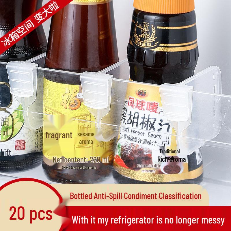 Adjustable Refrigerator Door Divider Clip - Plastic Partition for Storage and Organization