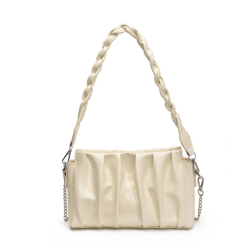 Foreign Style Pleated Cloud Bag Women's Bag 2025 New Hand-carried Small Square Bag Women's Fashion Shoulder Bag Korean Crossbody Bag