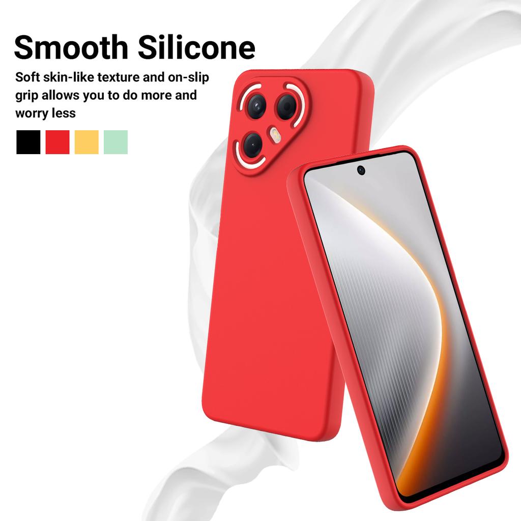 For TECNO Pova 7 Ultra 5G Liquid Silicone Case Phone Back Cover with Hand Strap