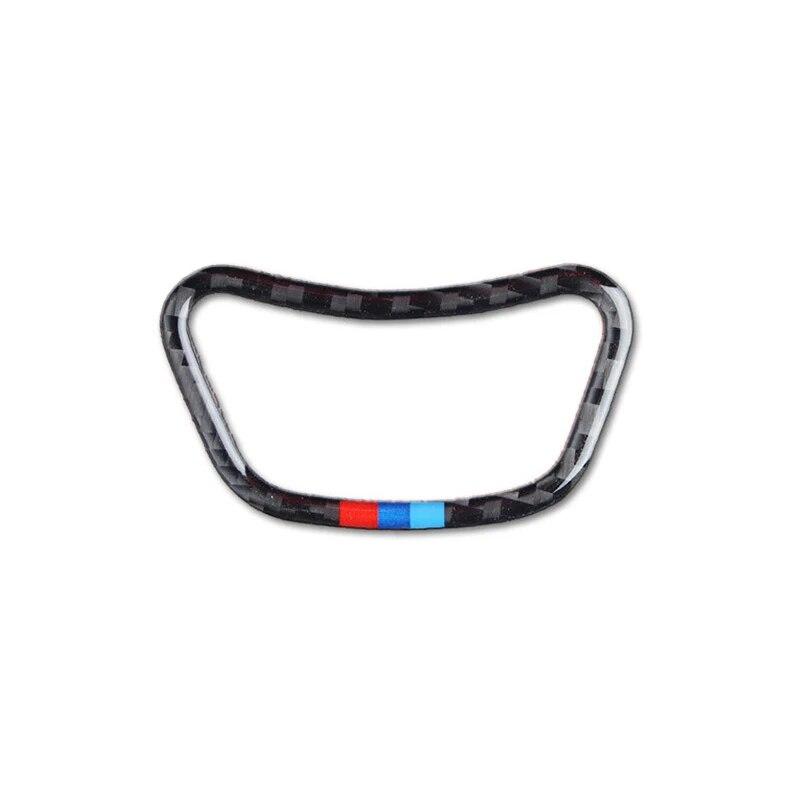 Carbon Fiber Car Center Control MENU Button Frame Decorative Sticker For BMW 5 Series E60 520 525li 2005-10 Interior Accessories