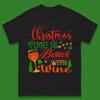 Christmas Wine Mens T-Shirt Womens Tops Tees