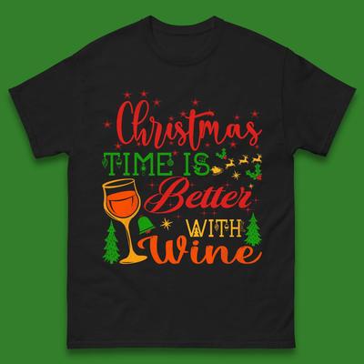 Christmas Wine Mens T-Shirt Womens Tops Tees