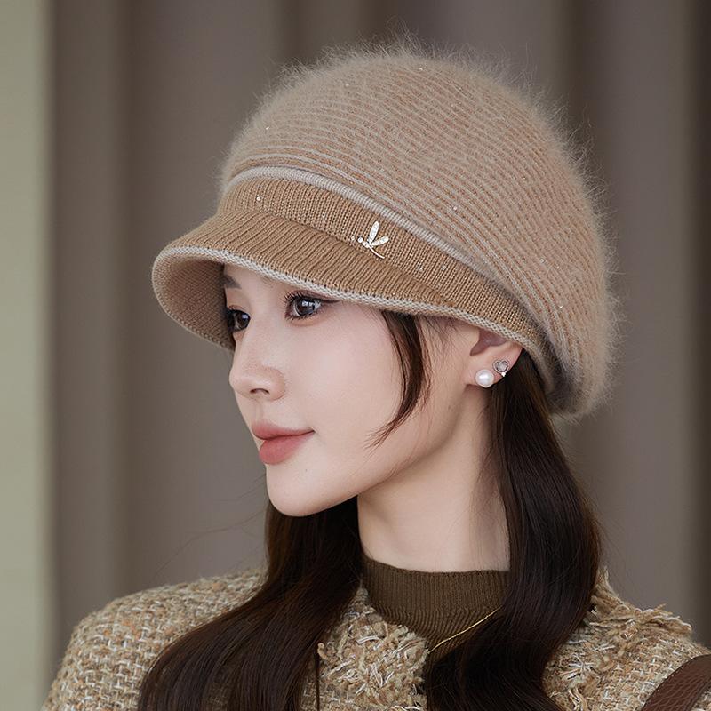 Winter Mother Hat Fashion Versatile Fleece Thick Thermal Hat In the Elderly Cold Knitted Wool Hat