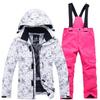 Jungen Mädchen Camouflage Ski Set Winddicht Warm Wasserdicht Outdoor Verdickt Single Board Ski Jacke Hosen