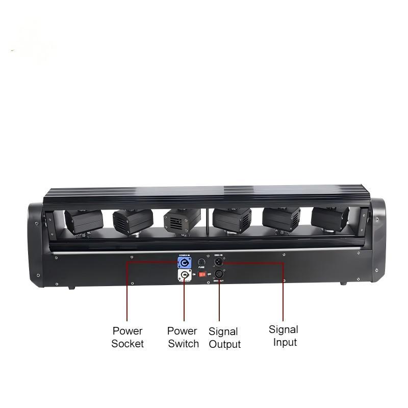 DMX 6 eyes laser light RGB 3in1 Bar Light DJ Laser Projector 6 Eyes Beam Lasers Moving Head Lights Disco Wedding Party Stage Lighting.atmosphere