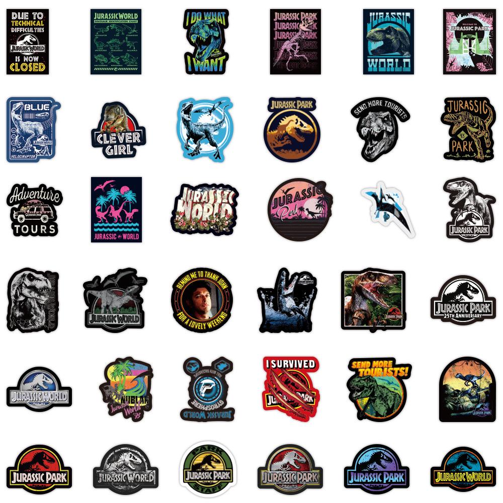 Non-Toxic 50/75Pcs/Pack Jurassic Park Dinosaur Animals Graffiti Stickers For Furniture Diy Chair Toy Car Trunk Computer Motorcycle