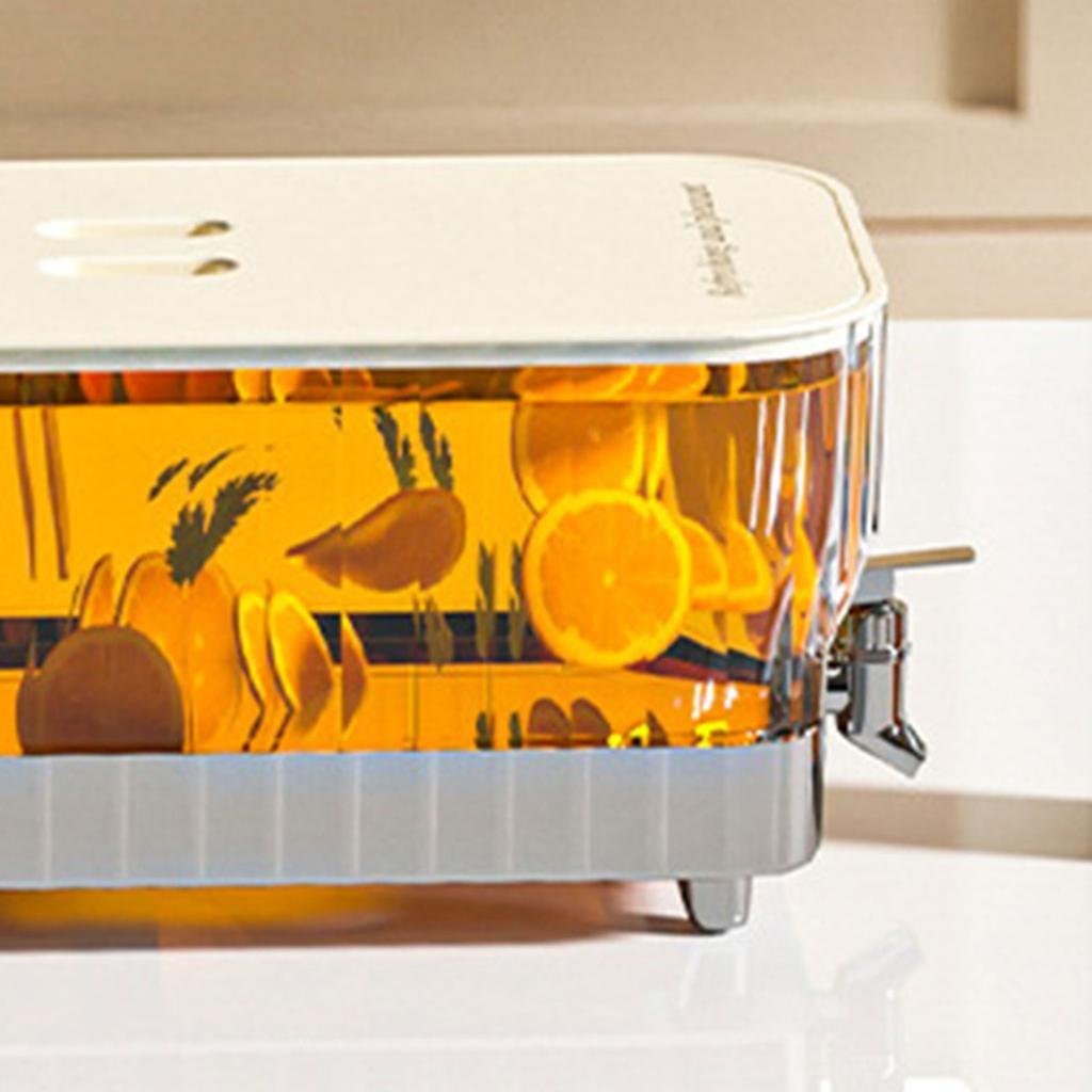 5.3L Iced Beverage Juice Dispenser with Tap Large Capacity Cold Drink Container Practical Refrigerator Water Pitcher