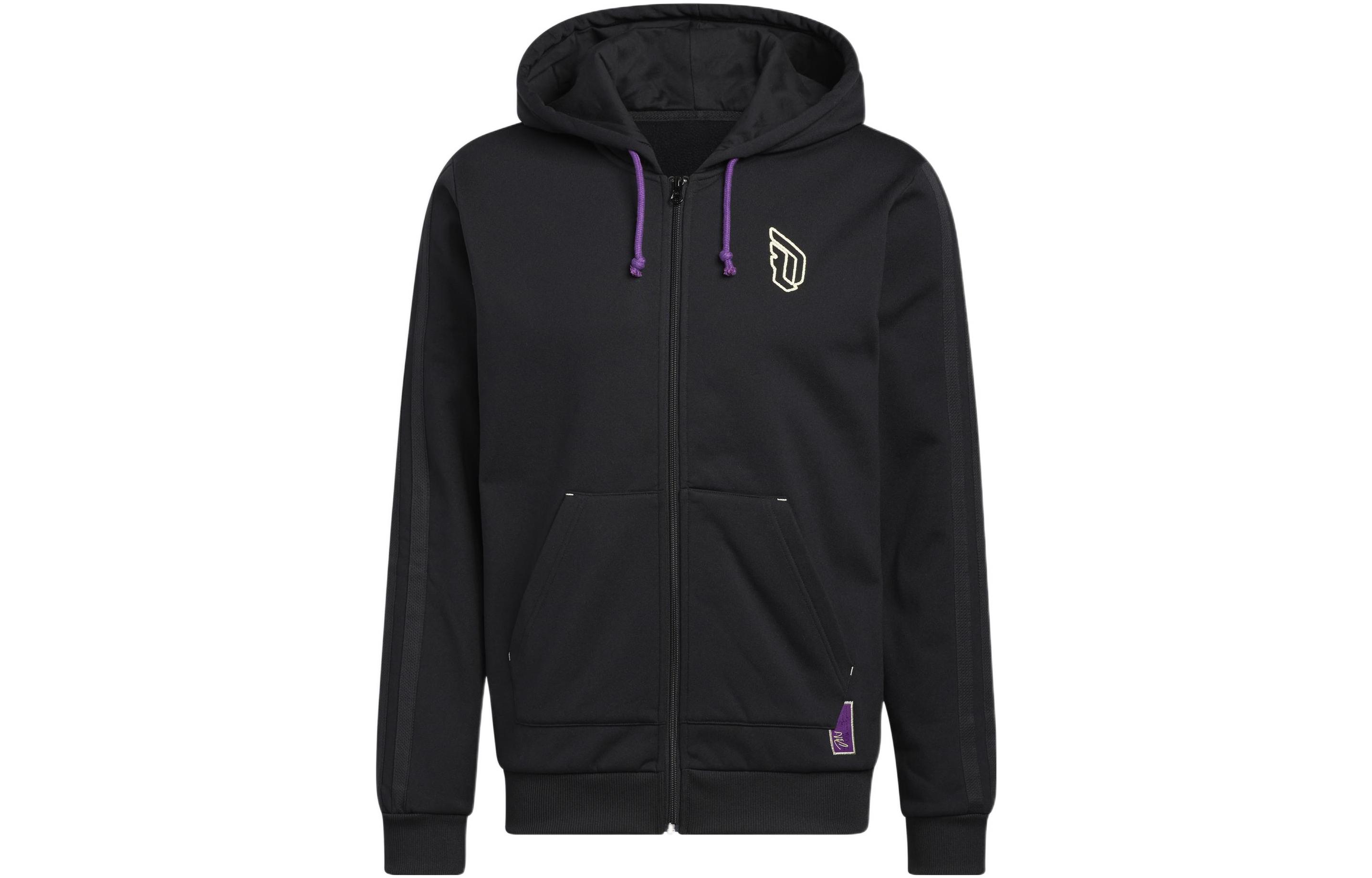 

Adidas Sweatshirts Men s Black Hooded Moderate Cardigan HG2130 S