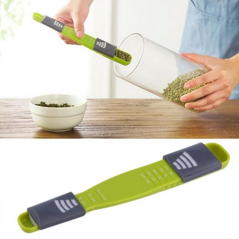 Graduated Plastic Measuring Spoon with Clear Metric Imperial Scale Kitchen Baking Tool for Coffee Spices Milk Powder Cooking Essential