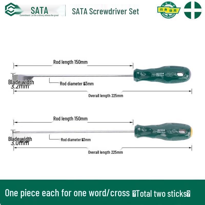 SATA Slotted and Phillips Screwdriver Set
