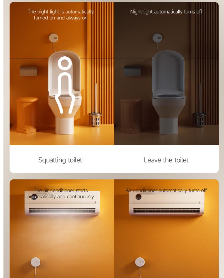 Xiaomi Senzor inteligent de prezență umană Linptech ES1 Linkage Radar cu unde milimetrice Recunoaștere umană statică inductivă Distanță de detectare 6m