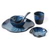 Japanese-Style Kiln-Changed Ceramic Tableware, Rice, Dishes, Plates, Matching Lotus Plate Set, Hotel Restaurant Household