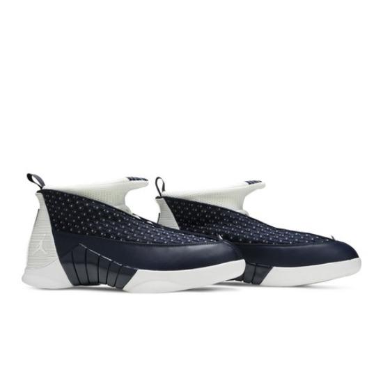 

Air Jordan 15 Retro Обсидиан 2017 881429-400 EU 43 белый/металлик серебряный