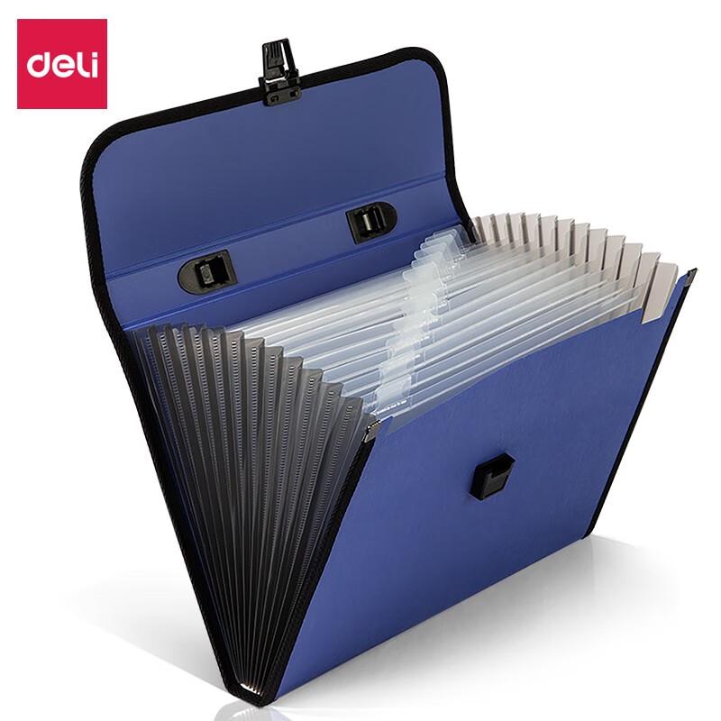 Deli A4 13-Pocket Accordion File Folder (2-Pack)