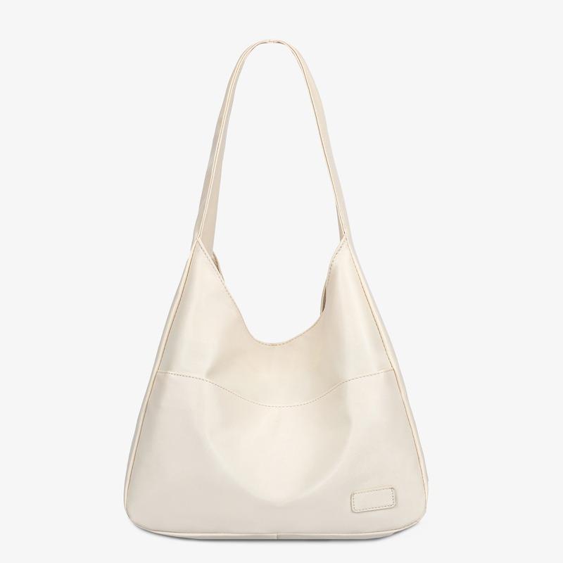 Large Capacity Bag Women's New Autumn and Winter Soft Leather Bucket Bag Commuter Tote Bag College Student Class Shoulder Bag