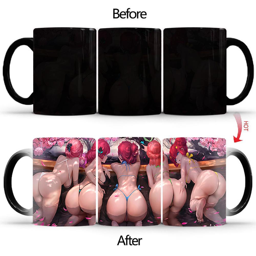 Kreativní hrnek měnící barvu BSKT-214 Hrnky Sublimační Tumblery Šálek na kávu Originální hrnky Porcelánové hrnky Doprava zdarma Keramický